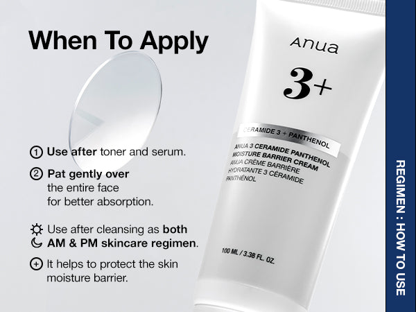 ANUA 3 Ceramide Panthenol Moisture Barrier Cream