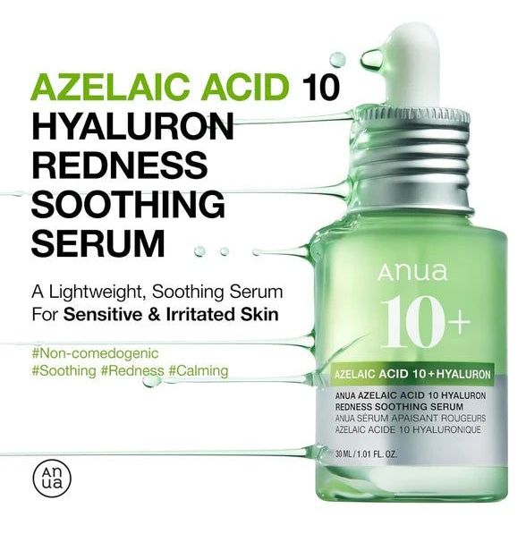 ANUA Azelaic Acid 10% Hyaluronic Redness Soothing Serum