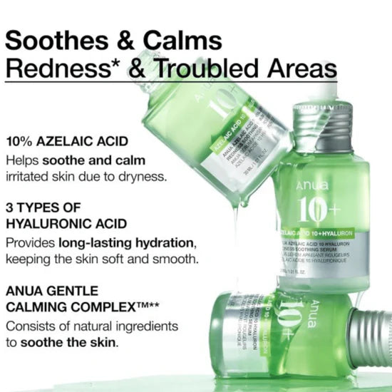 ANUA Azelaic Acid 10% Hyaluronic Redness Soothing Serum
