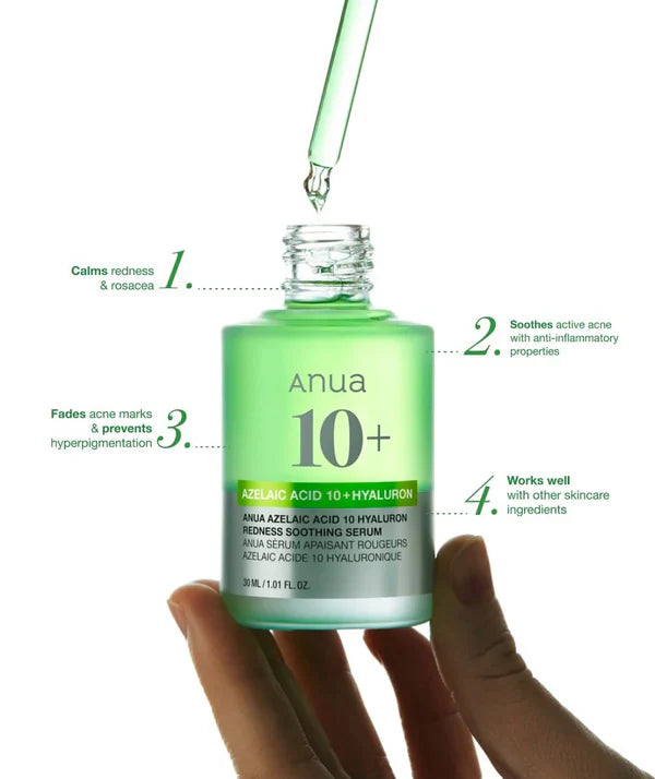 ANUA Azelaic Acid 10% Hyaluronic Redness Soothing Serum