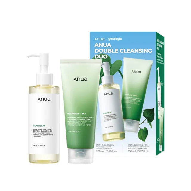 ANUA Heartleaf Pore Control Cleansing Oil + Foam DUO