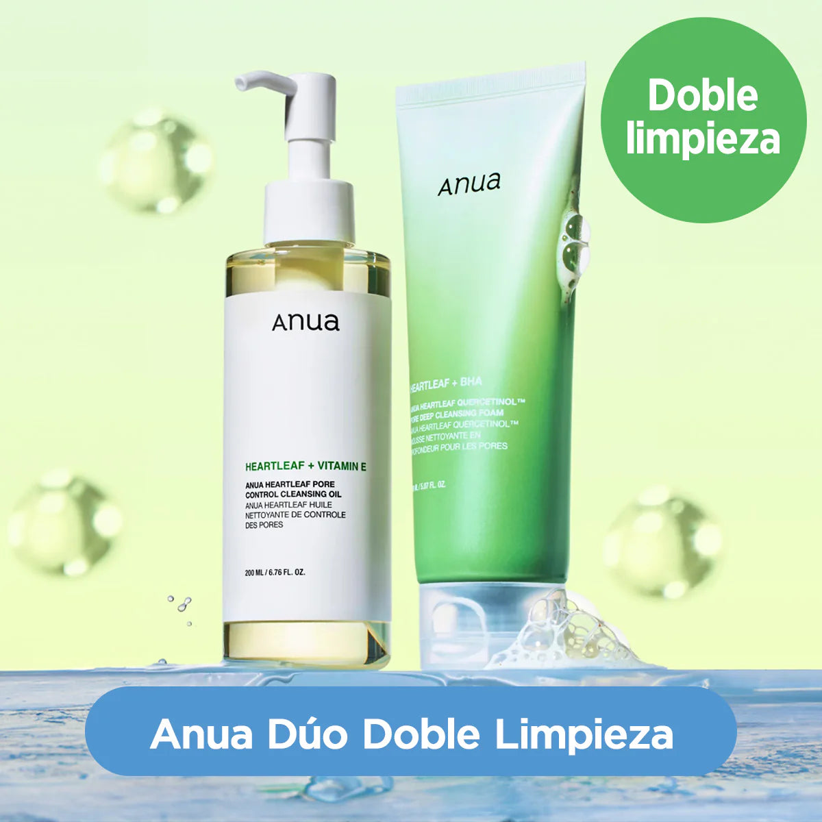 ANUA Heartleaf Pore Control Cleansing Oil + Foam DUO