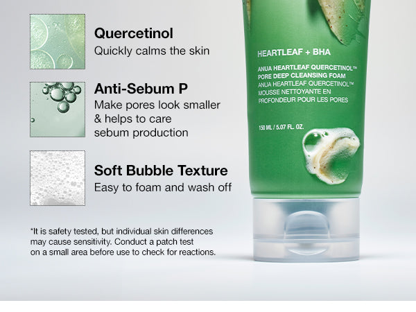 ANUA Heartleaf Quercetinol Pore Deep Cleansing Foam