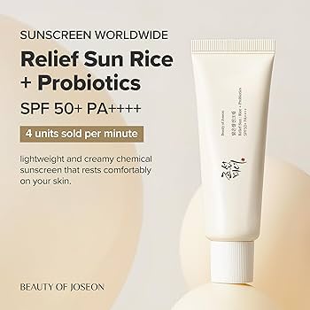 BEAUTY OF JOSEON Relief Sun: Rice + Probiotics SPF50+ PA++++