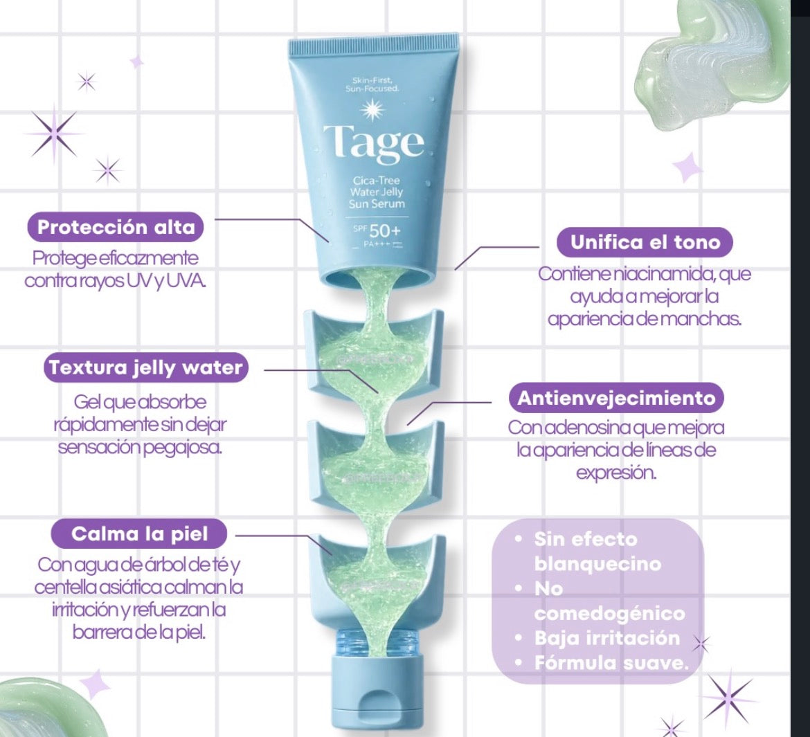 Tage Cica-Tree Water Jelly Sun Serum SPF 50+ PA++++ 50ml