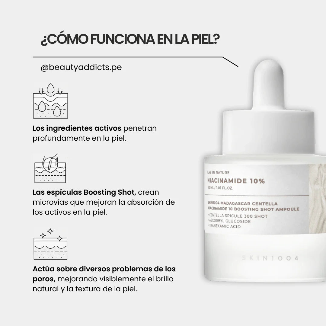 SKIN1004 Madagascar Centella Niacinamide 10% Boosting Shot Ampoule