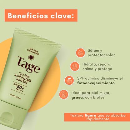 Tage Cica-Tree Soothing Daily Sun Fluid SPF 50+ PA++++ 50ml