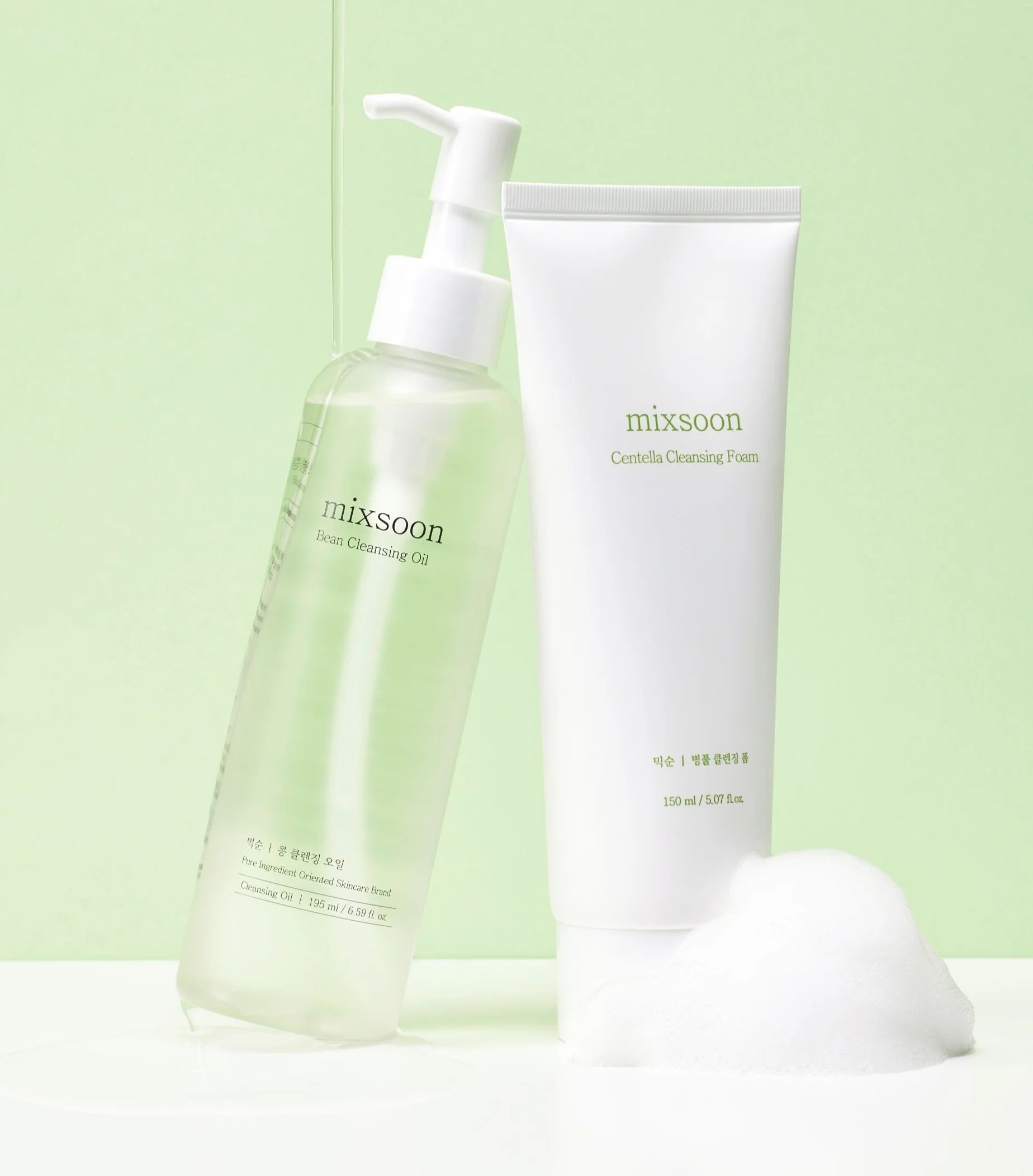 MIXSOON Bean Cleansing Oil + Centella Foam Set