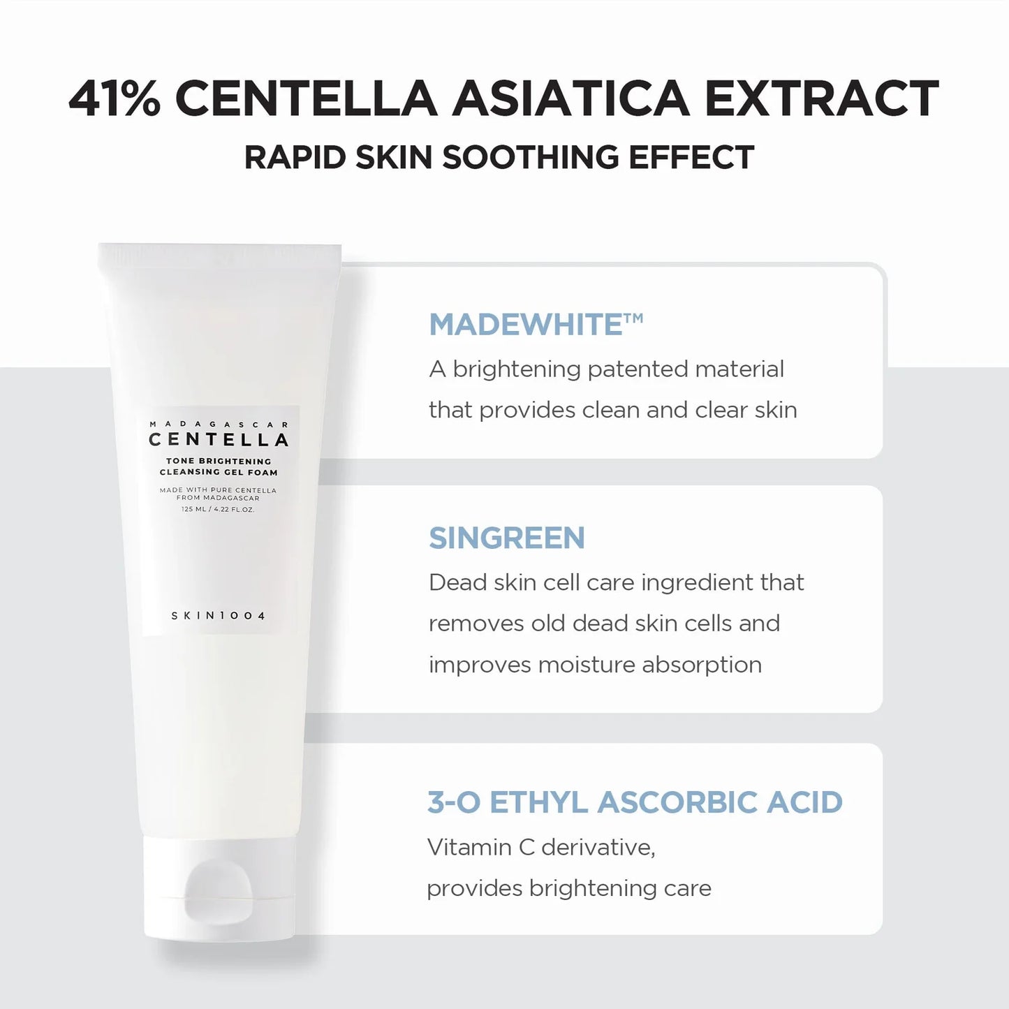 SKIN1004 Madagascar Centella Tone Brightening Cleansing Foam