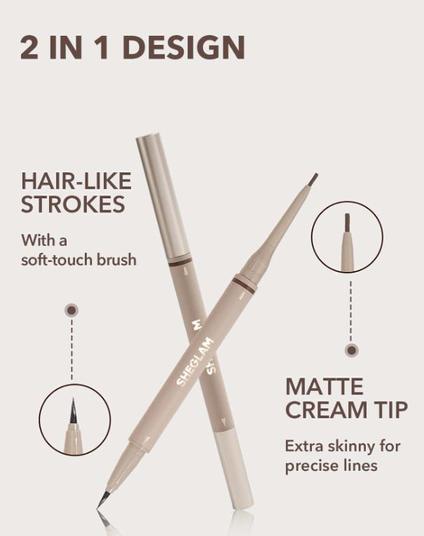 SHEGLAM LáPiz Para Cejas 2 En 1 Brows On Demand