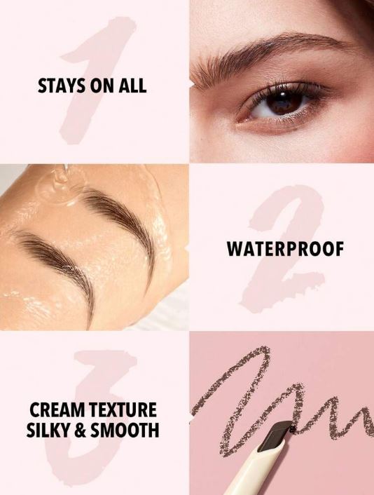 Sheglam Lápiz de Cejas de Doble Cara Crema Impermeable