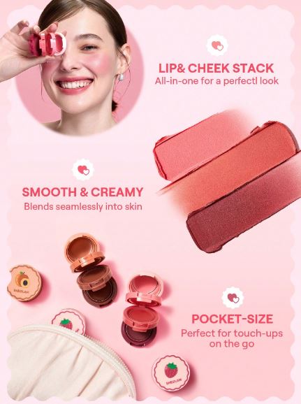 Sheglam Trio de Rubores en Crema/ Crema para labios y mejillas Apricot Dream