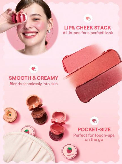 Sheglam Trio de Rubores en Crema/ Crema para labios y mejillas Apricot Dream