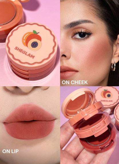 Sheglam Trio de Rubores en Crema/ Crema para labios y mejillas Apricot Dream